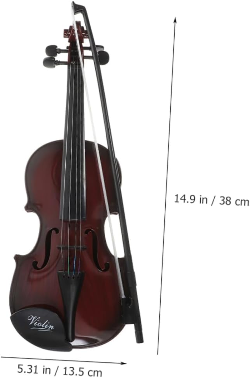 Abaodam 1 Set Simulated Music Violin Realistic Miniature Violin Adornment for Performance Photo Props and Interest Cultivation Durable Construction image number 1