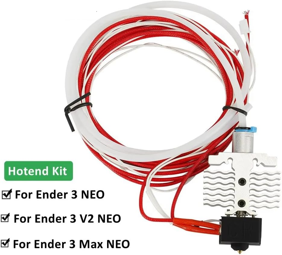 For Ender-3 Neo Assembled Kit,24V 40W 0.4Mm Nozzle Extruder Hot End Kit Accessories with Heating Block Silicone Sock for Ender-3 Neo/V2 Neo/Max Neo 3D Printer