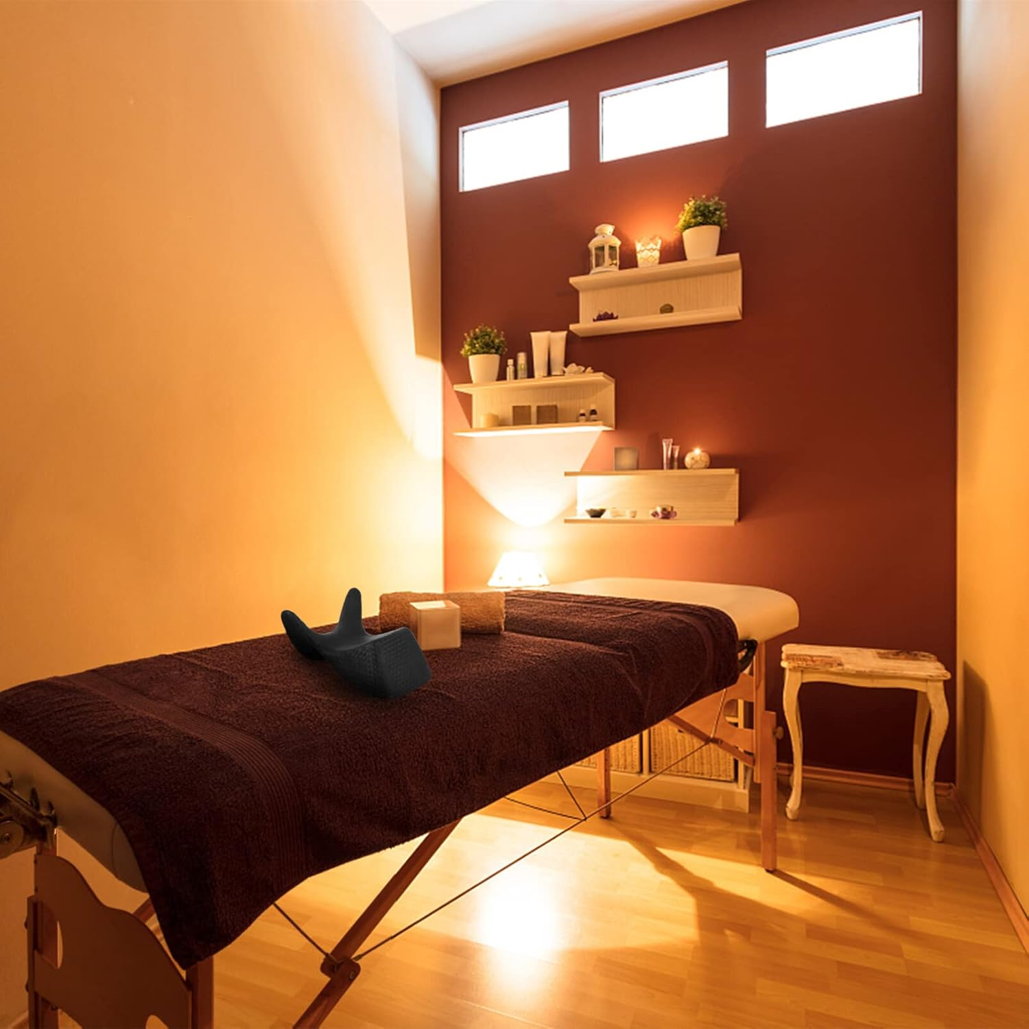 Beaupretty Neck Rest Cushion Shampoo Bowl Neck Rest Bath Pillow Hair Salon Head Pillow Universal Fits Any Bowl for Salon Hair Hairdressing Washing Sink Basin Black 21X20X9Cm image number 6