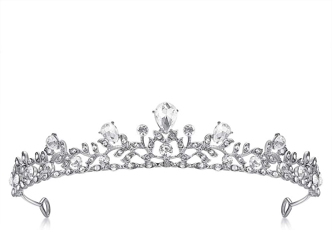 Lovelyshop Royal Crystal Princess Wedding Alloy Tiara Headpiece-Silver image number 4