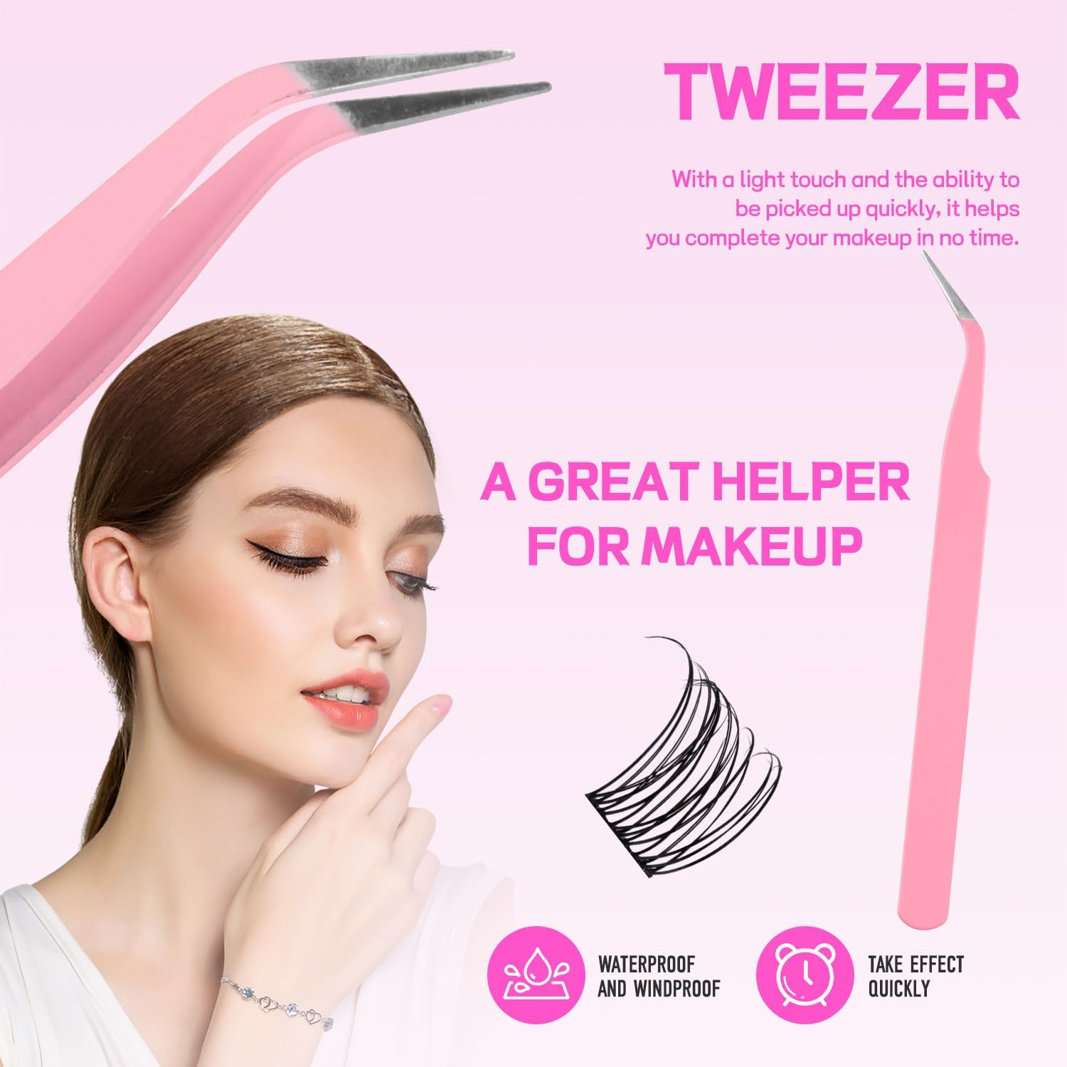 Eyelash Clusters DIY Lash Extension Kit 9-12MIX Eyelash Clusters Eyelash Extension Kit with Bond and Seal,Remover,Applicators for Beginner at Home image number 2