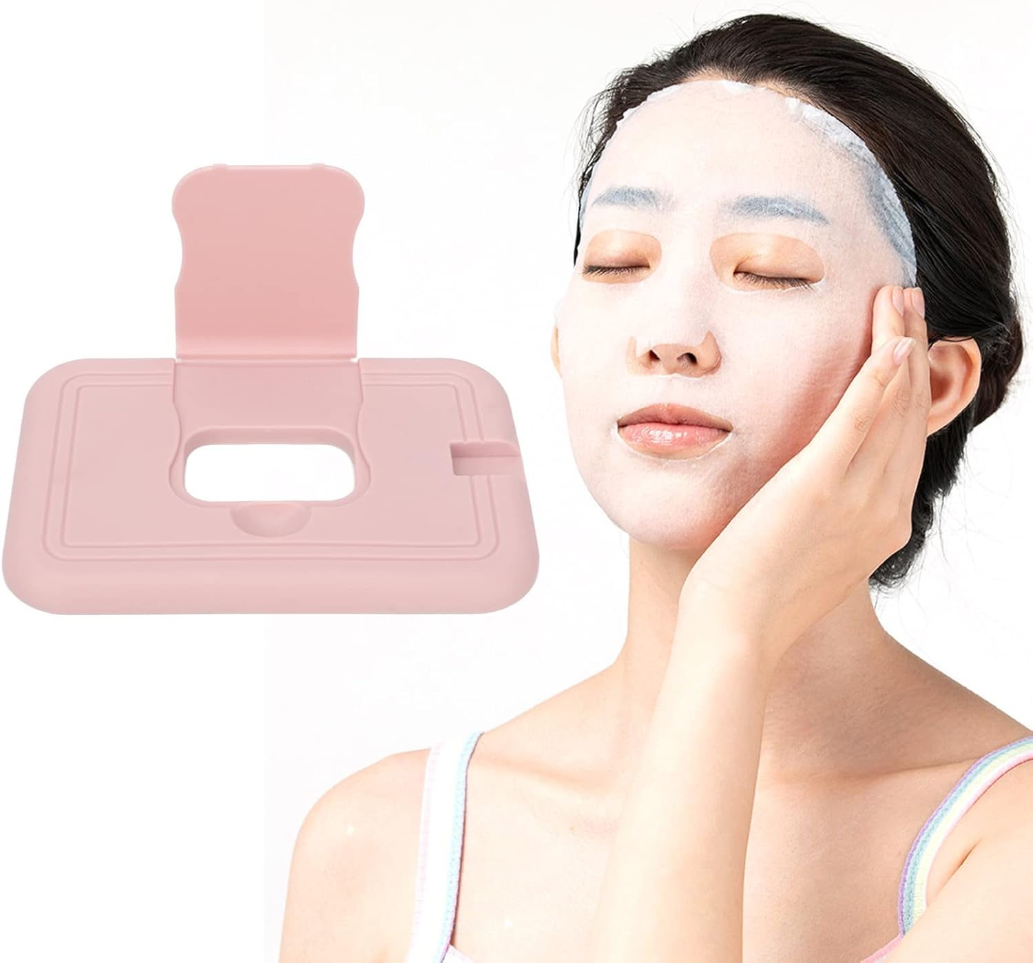 Travel Wipes Warmer, Compact Thermostat Temperature USB Small Wipes Warmer for outside (Pink) image number 1