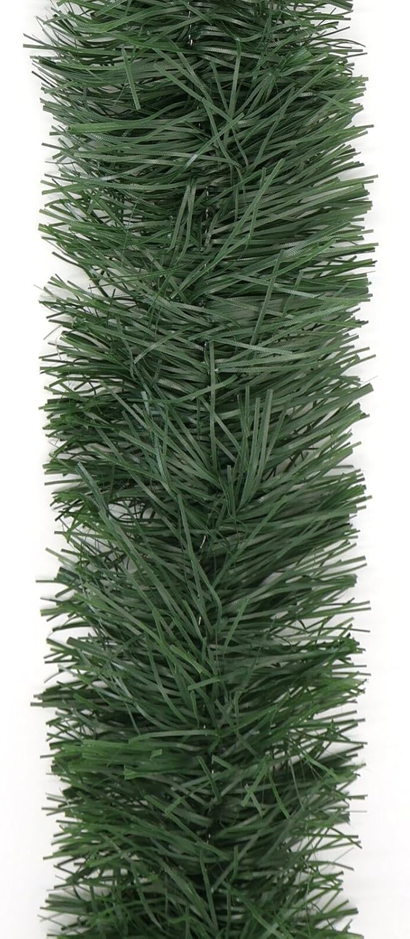 FIL 12M Premium Christmas Tinsel Extra Wide Garland 4M X3 Xmas Tree Decoration Full [Design: Metallic Trees_Gold] - Candy Cane_Red Silver image number 4