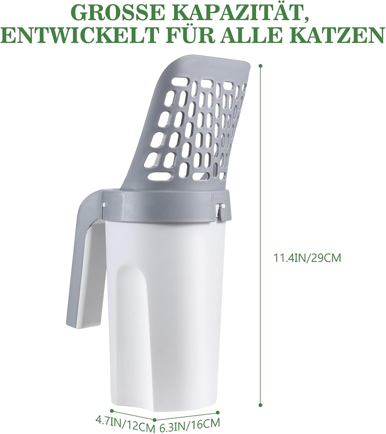 PETIZER Premium Cat Litter Scooper Set - Integrated Waste Bin, 90 Refills, Portable with Holder & Easy Storage Caddy