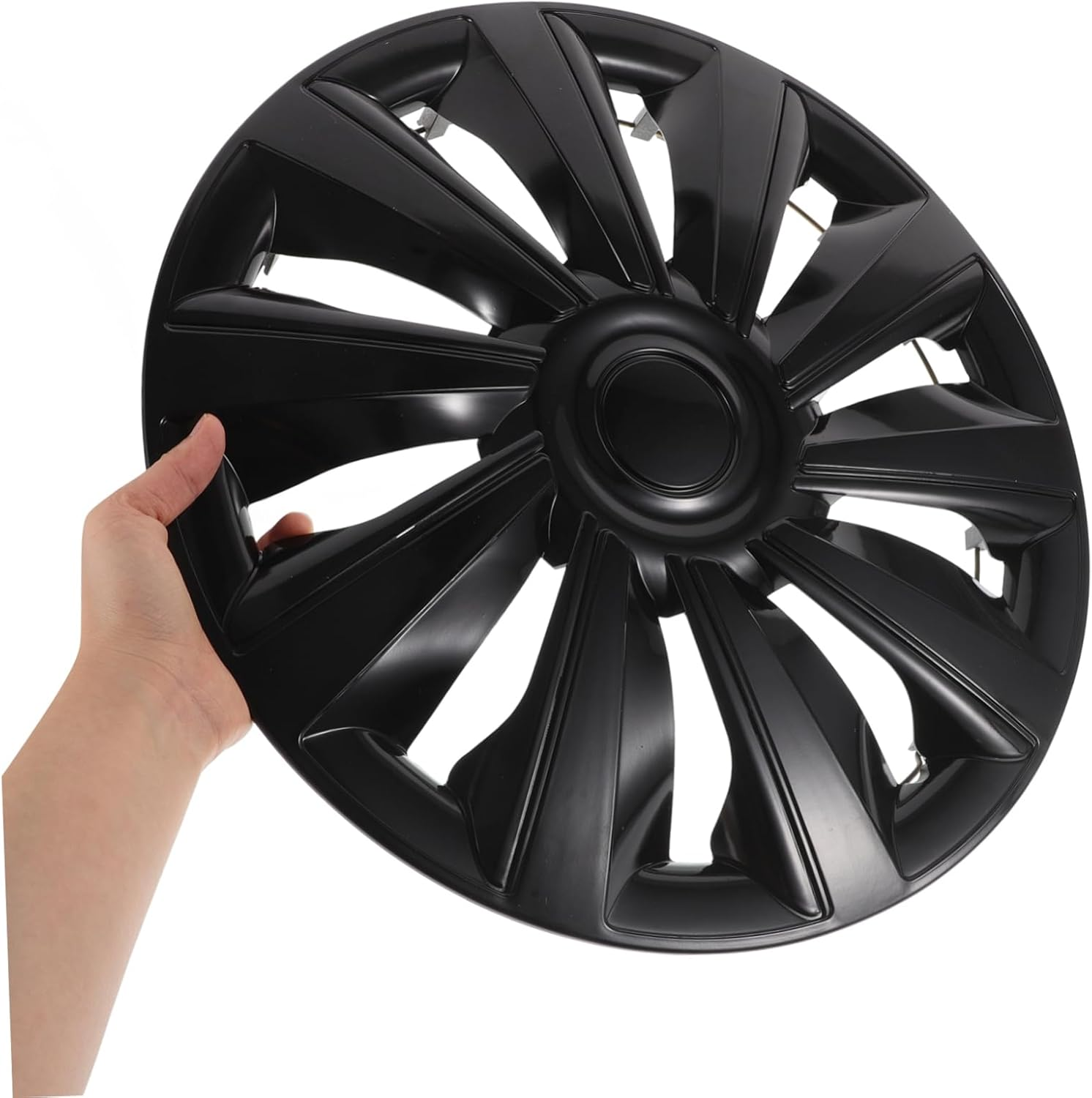 ASAKKURA Truck Wheel Hub Cover Black Hubcaps Universal Wheel Rim Cover for Car Exterior Accessories Sturdy Snap Design for SUV Auto Protection and Style image number 6