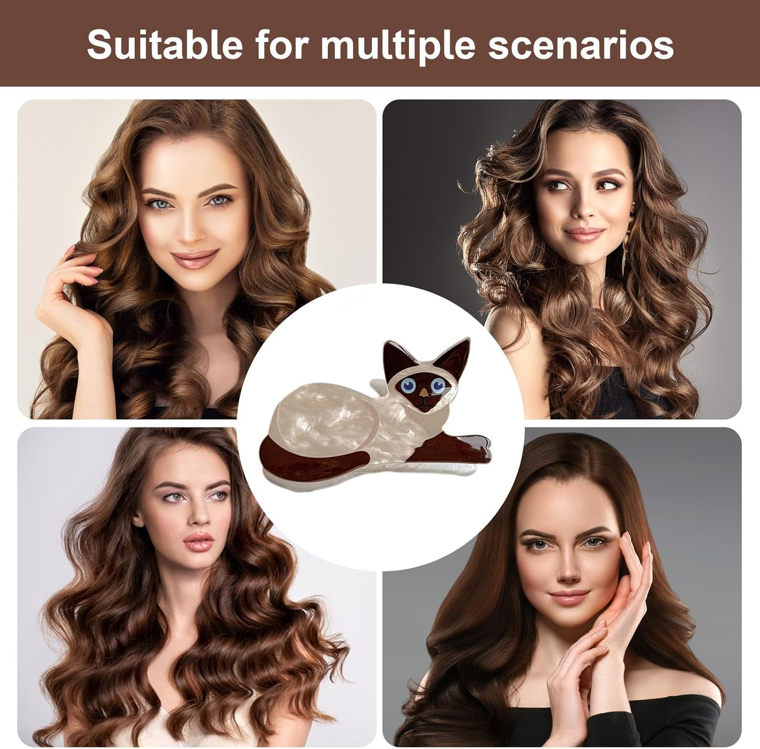 Cute Cat Hair Clip - Cat Hair Jaw Clamp | Adorable Cat Claw Clip | Non Slip Cat Hair Claw Clips | Small Pet Hair Clip | Hair Claw Barrette | Kitten Claw Clip for Short and Long Hair image number 6