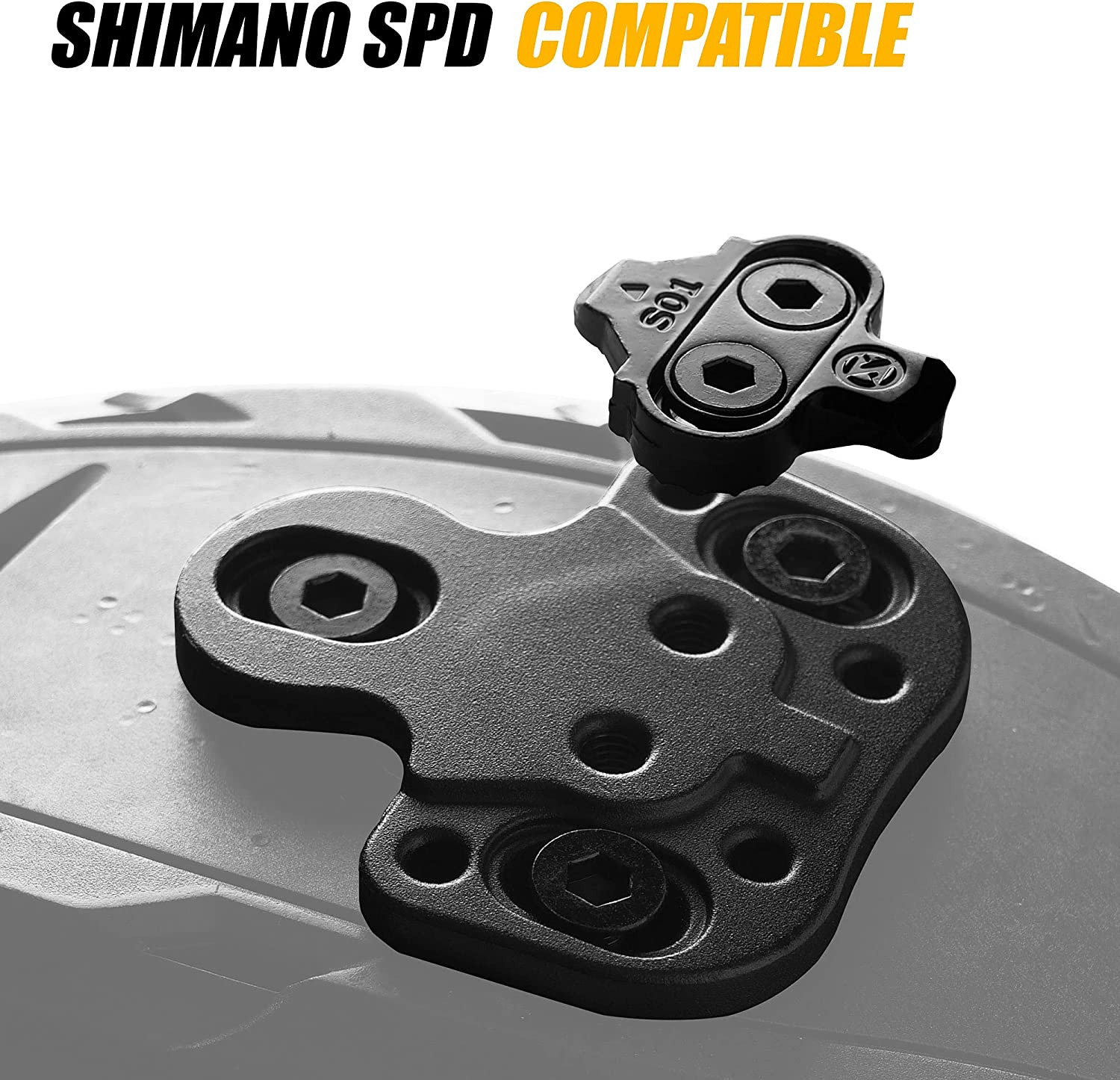 Cyclingdeal Bicycle Shoes Cleats Adapters - Using MTB Type SPD Cleats on Road or Indoor Bike Shoes with 3 Holes - Compatible with Shimano SPD Crankbrother - Converting Adapters image number 5