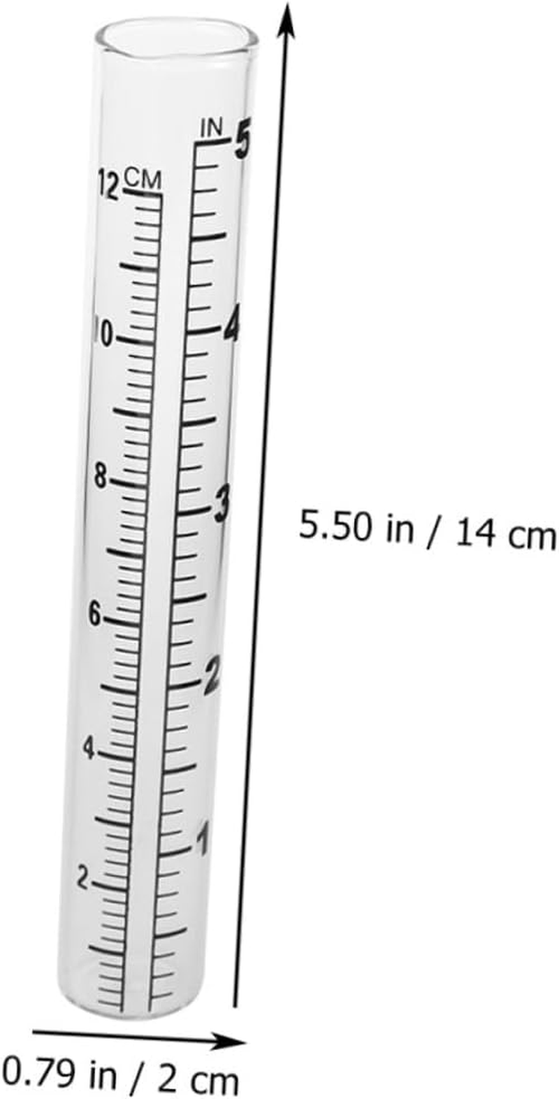 TOYANDONA 4Pcs Outdoor Rain Gauge Glass Tubes Clear Transparent Rainfall Measuring Cups with Intuitive Scale for Accurate Precipitation Measurement in Gardens and Landscapes image number 6
