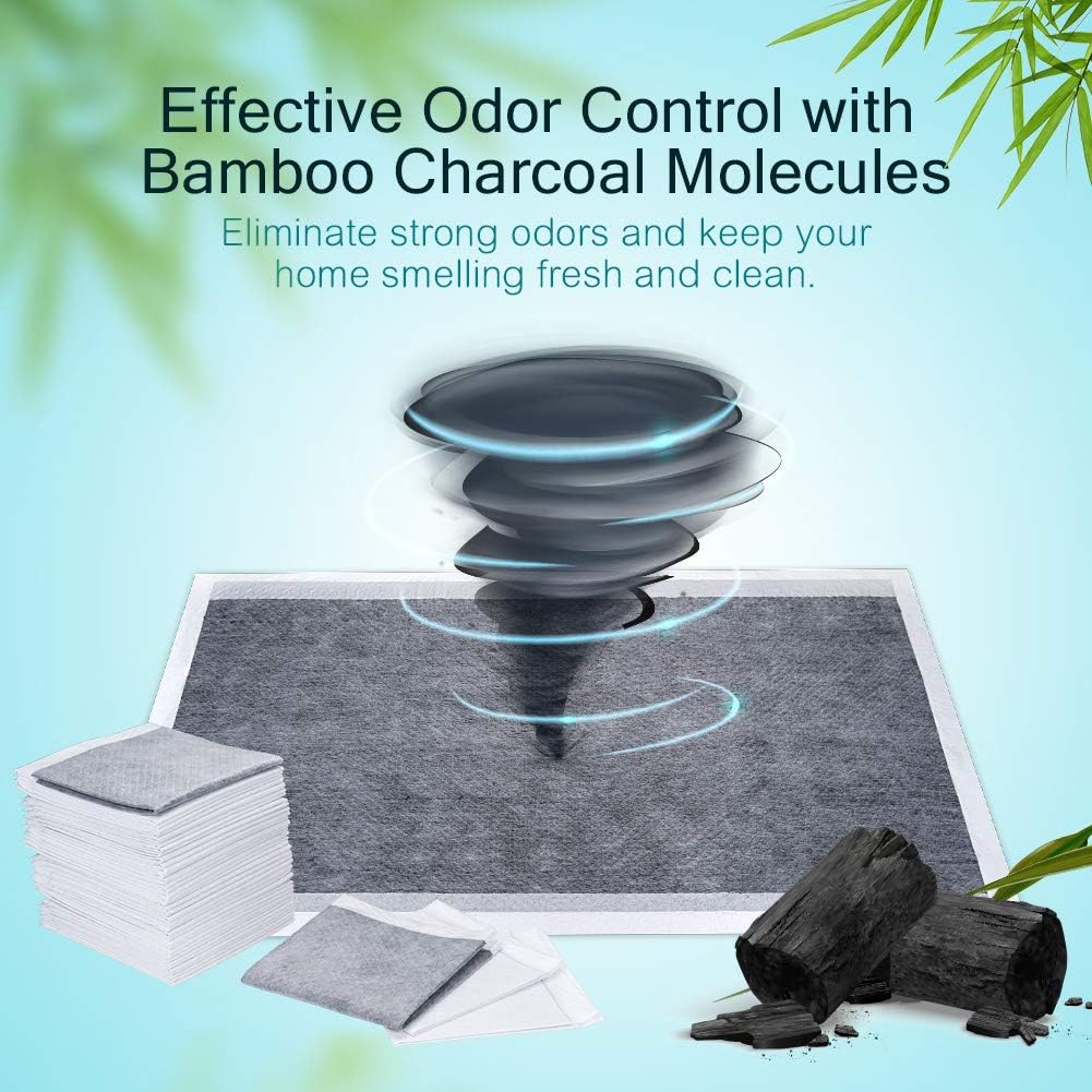 Dono Pet Training Pads Carbon Puppy Pee Wee Toilet Trainer Pads Super Absorbent Deodorizing Heavy Duty Dog Pads Medium 50-Count image number 4