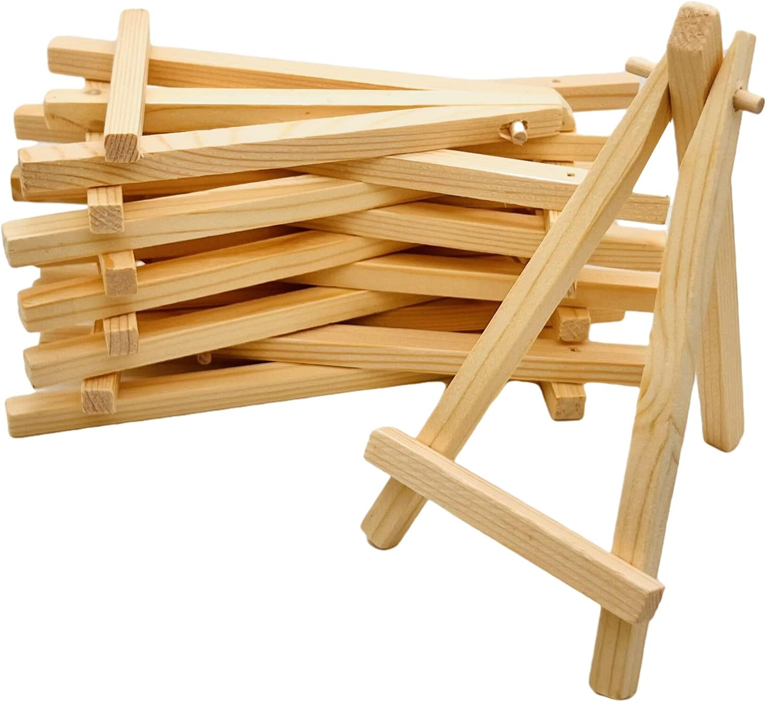 MYYZMY 5.9 Inch Mini Wood Display Easel, 10 Pcs Tabletop Easels for Displaying Photos, Picthres image number 3