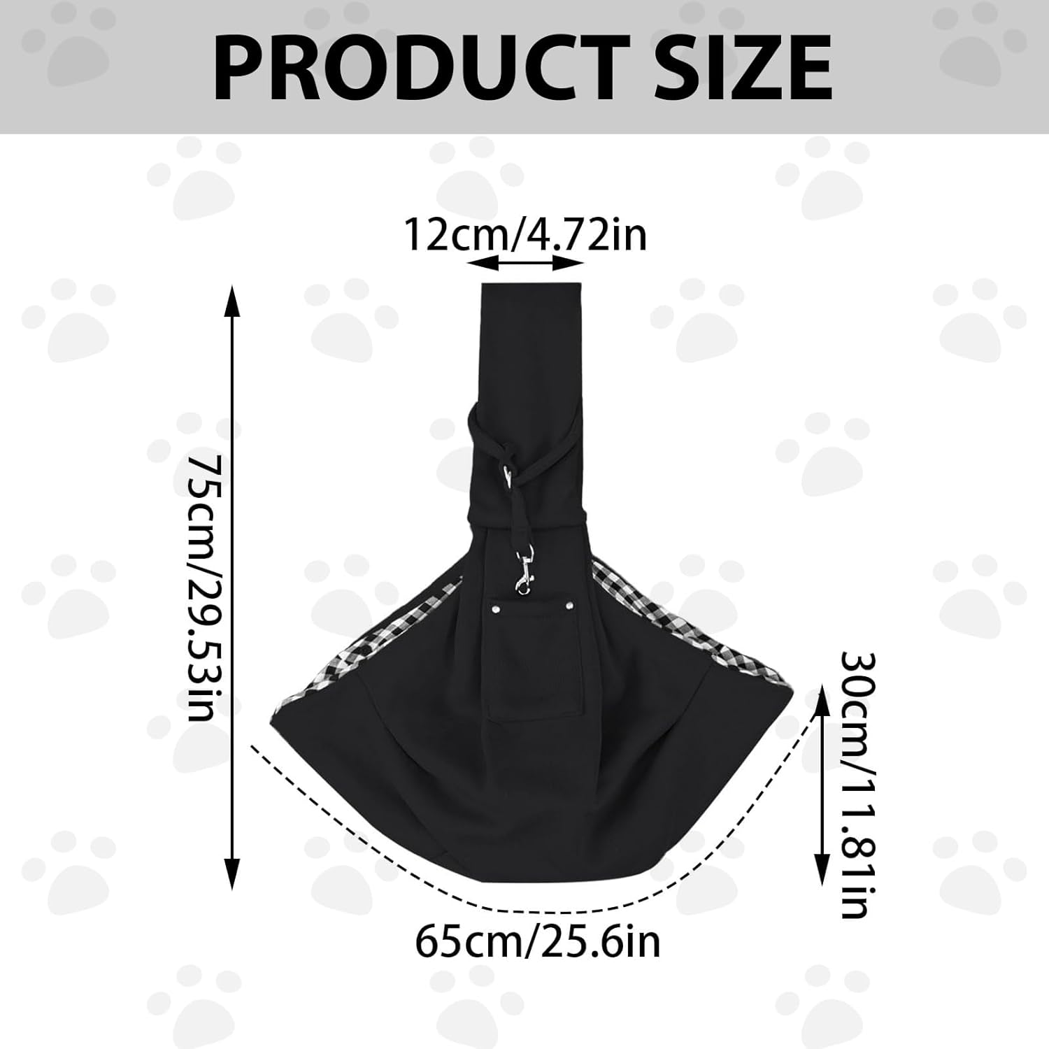 Puppy Sling Carrier for Small Dogs - Breathable Reversible Pet Sling with Storage Pocket, Hands-Free Dog Carrier for Travel/Shopping/Walking, Comfortable Cat & Puppy Sling image number 2