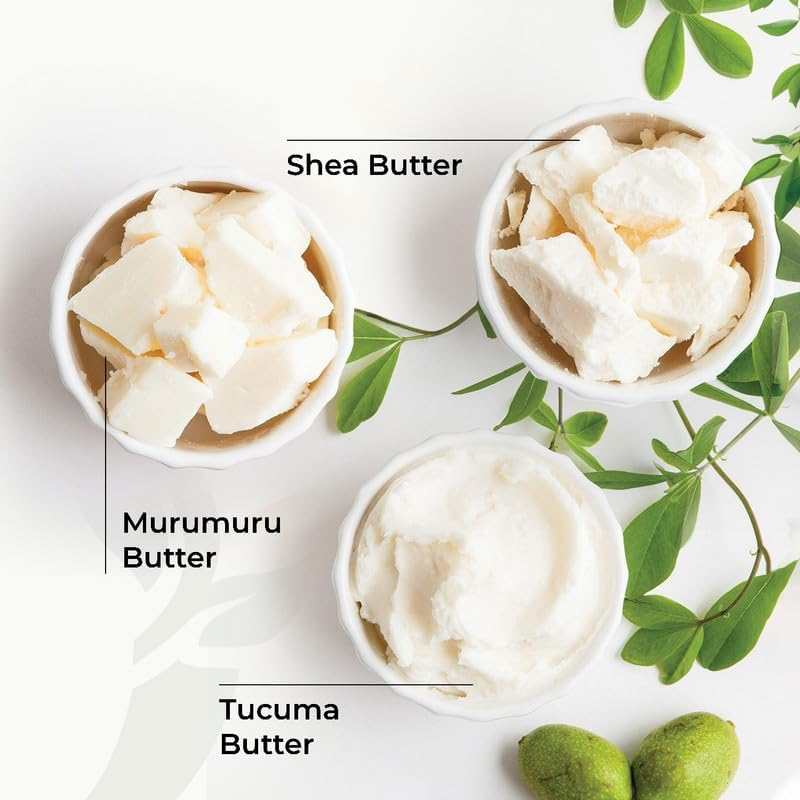 The Organic Forest Sulfate-Free Deep Conditioner for Curly, Dry & Damaged Hair - Infused with Shea Butter & Coconut Oil for Moisturizing, Strengthening & Detangling