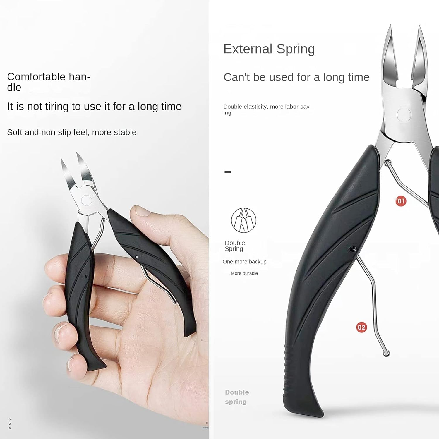 Manicure Set, Nail Clippers, Nail Scissors, Nail File, Cuticle Remover, Cuticle Scissors, Nail Set, Cuticle Nippers, Ingrown Toenails, Set of 4 image number 2