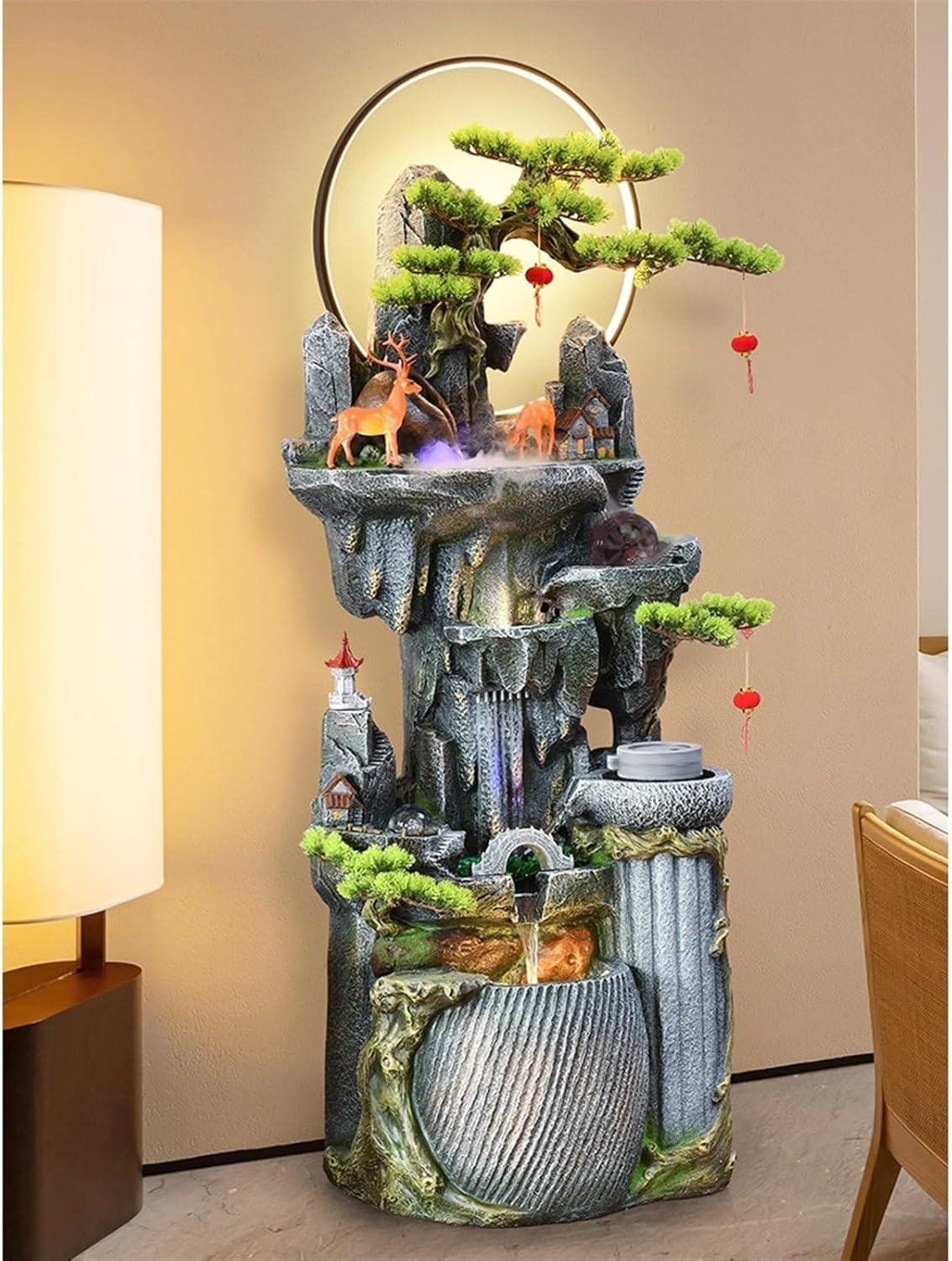 Outdoor Fountain Rockery Water Fountain Decoration, Outdoor, Floor(S) image number 3