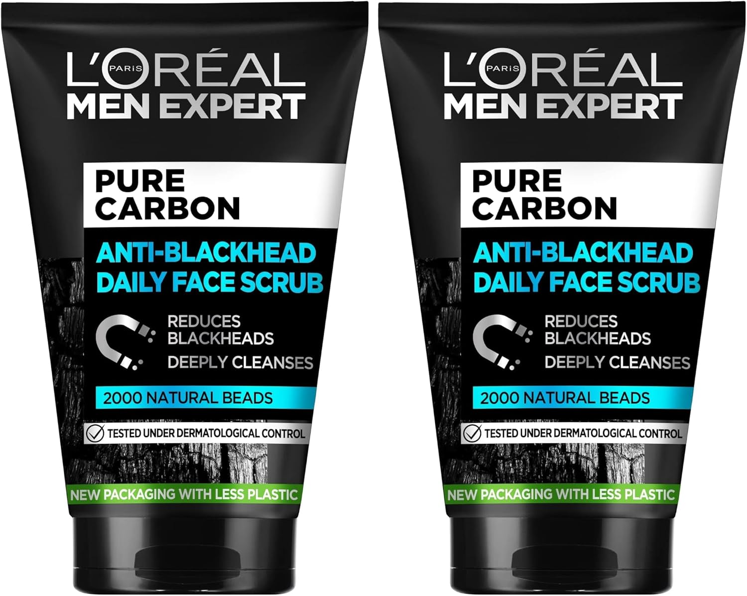 L'Oreal Paris Men Expert Pure Power Face Scrub for Men, Exfoliating Blackhead Wash, for Oily Skin (Pack of 2) image number 2