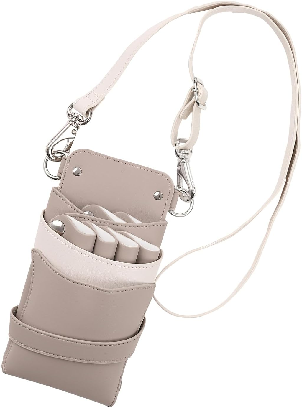 DEEDS S-414 Scissor Case for 4 to 6 Scissor Case, Greige X White image number 5