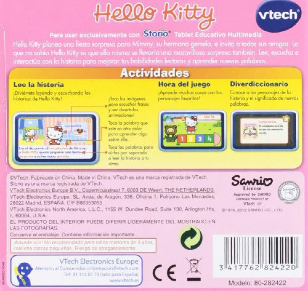 Vtech Storio - La Sorpresa De Hello Kitty (Hello Kitty En Espanol 3-6 Anos) image number 1