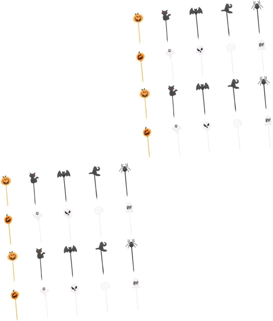 STOBAZA 40Pcs Halloween Cake Toppers Cake Ornaments for Party Supplies Halloween Supply for Decorating and Party Ornaments image number 2