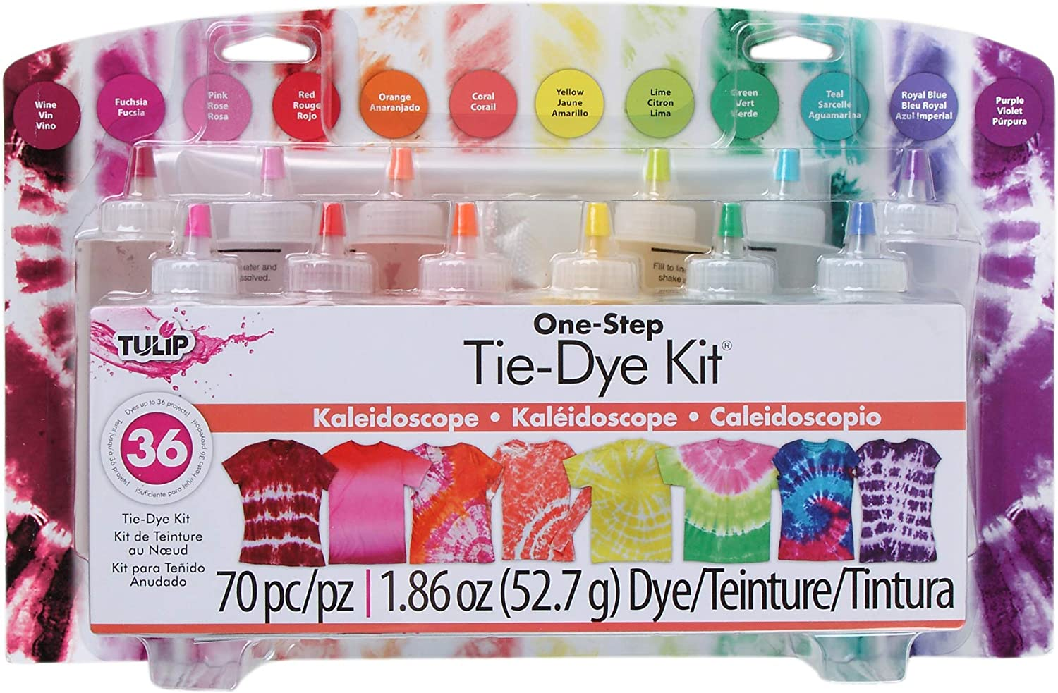 Tulip DC31679 One Step Tie-Dye Kit 12 Colour Superbig