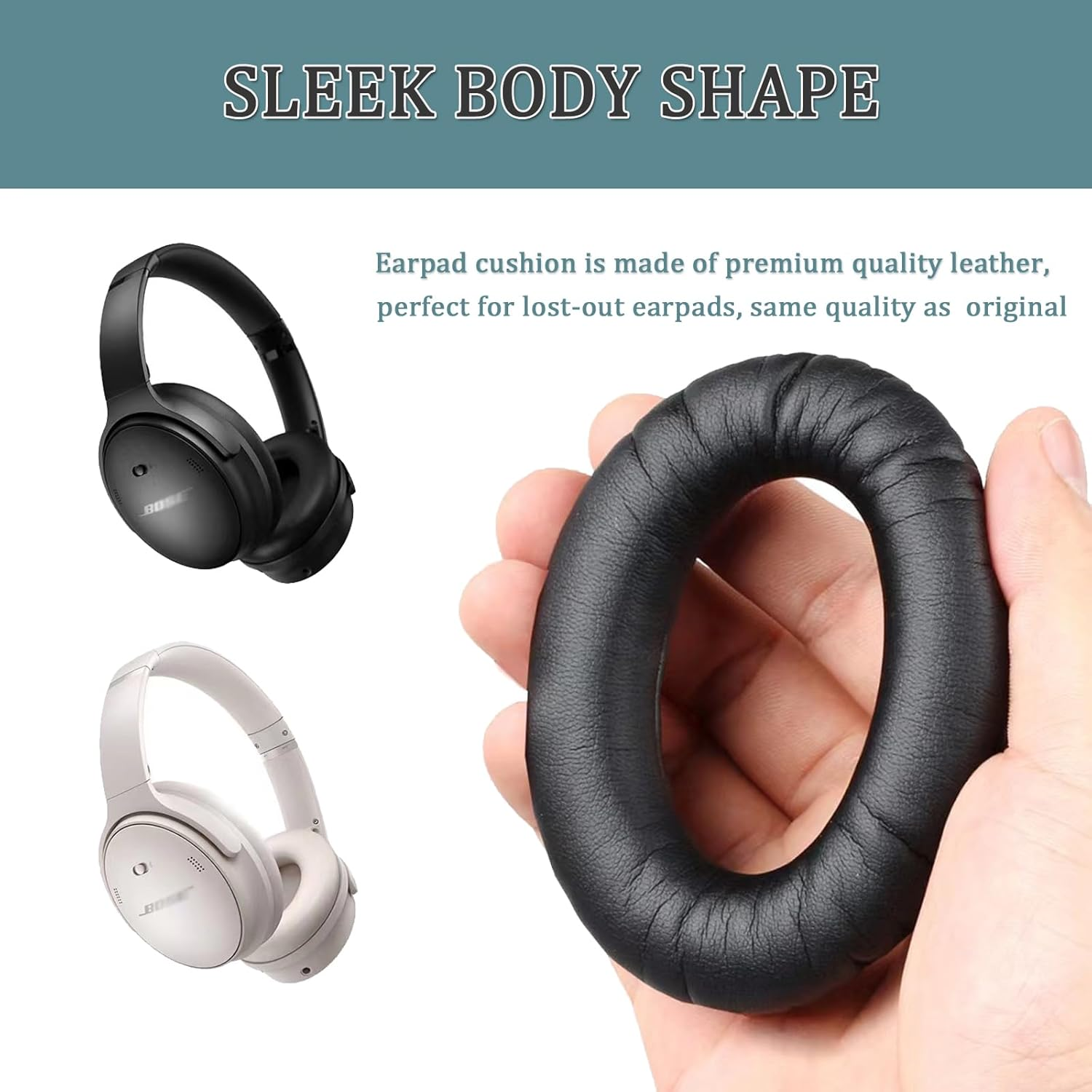 Replacement Ear Pads for Bose QC35/ QC35 Ii(Quietcomfort 35) Headphones image number 6