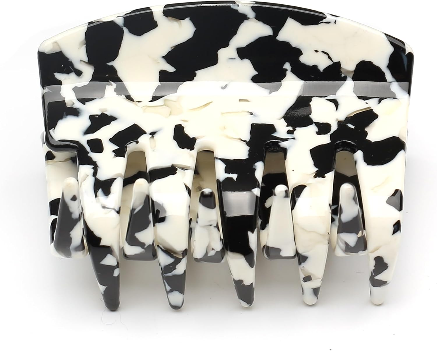 Qingoo Large Hair Clip Beautiful Women'S Hair Clip Headpiece Elegant Hair Accessory 1 Piece (7 Cm X 4.5 Cm, Black White) image number 3