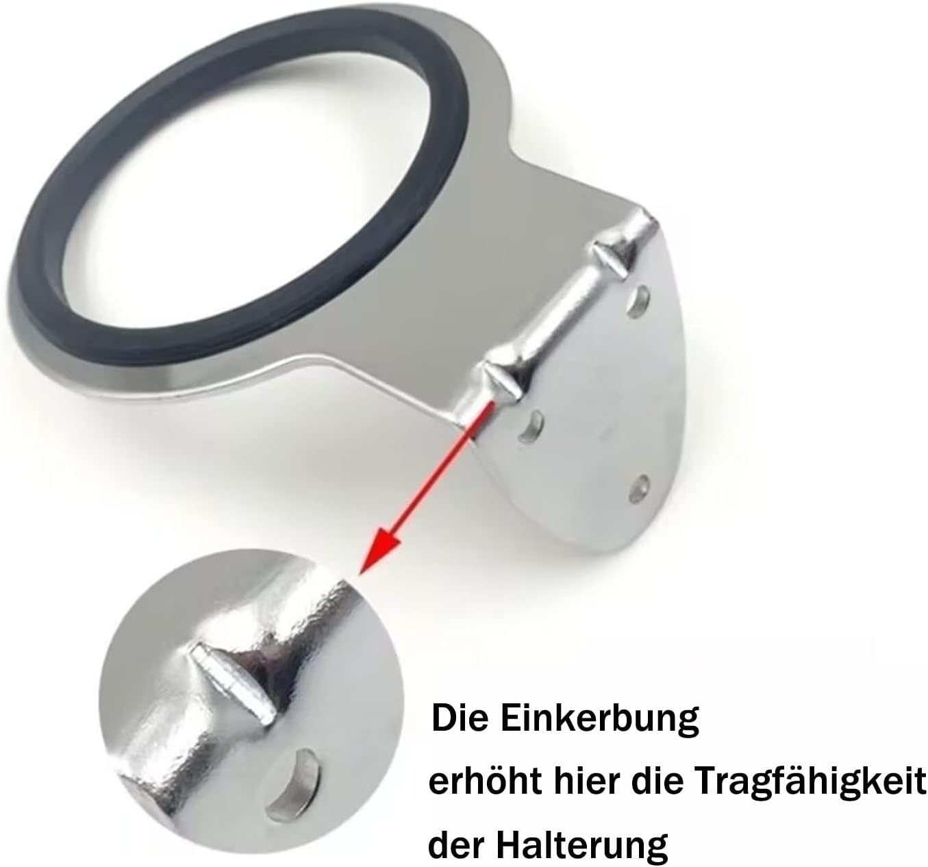 Winlauyet Set of 2 Stainless Steel Hair Dryer Holders, Hair Dryer Holder, Hair Dryer Holder with Self-Adhesive Razor Holder, Cable Holder, Hook (Set of 2) image number 6