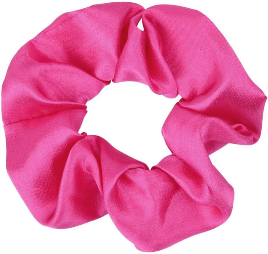 Pack of 4 Hair Bobbles, Elastic Hair Bands, Soft Scrunchies, Hair Rings, Reusable Rubber Bands, for Ponytail, Long Hair or Thick Curly Girls Women Hair Accessories, Rose Red image number 4