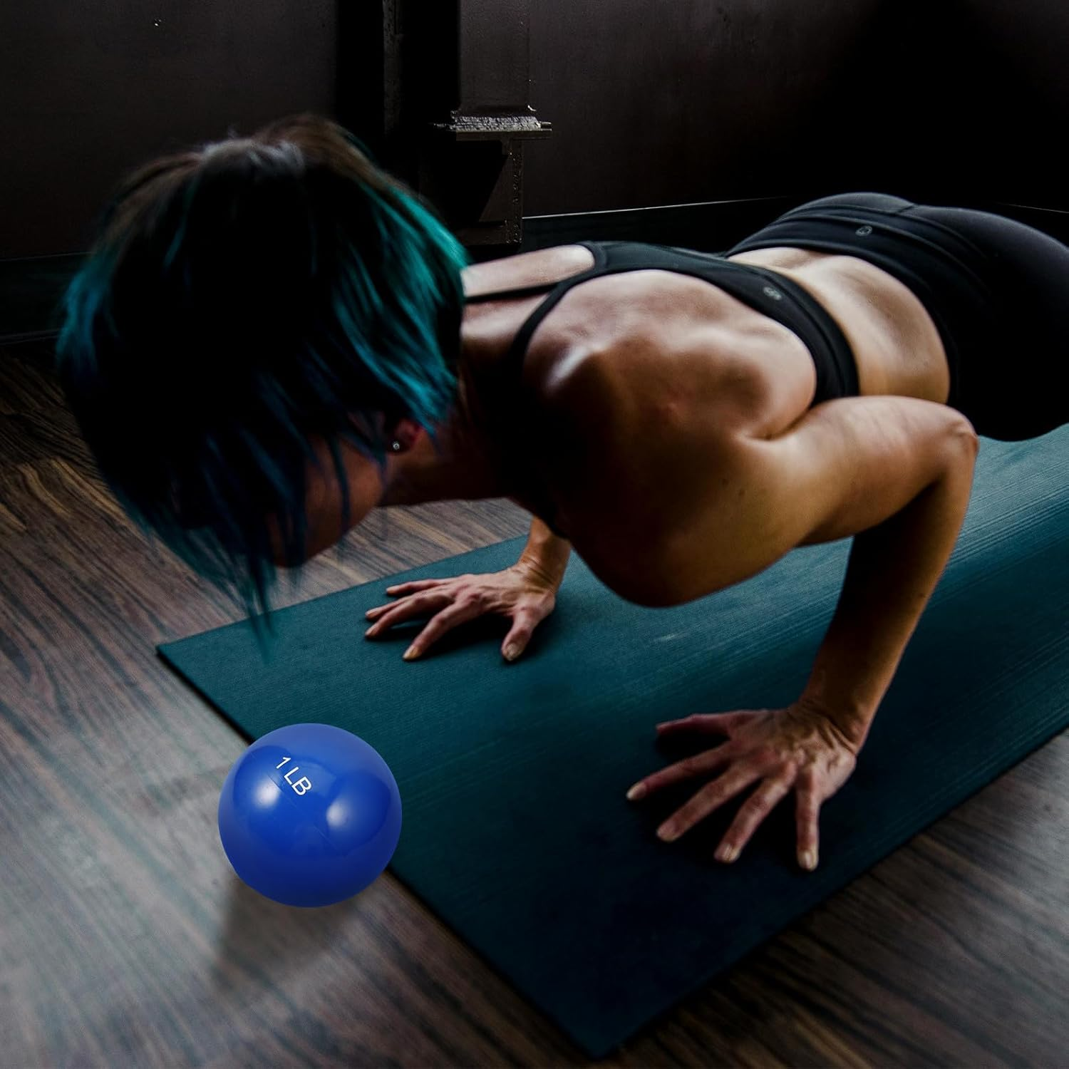 NOLITOY Weighted Soft Sand Ball 1Lb for Pilates Yoga Strength Training, PVC Soft Practice Ball for Fitness and Balance Exercises in Home Gym image number 2