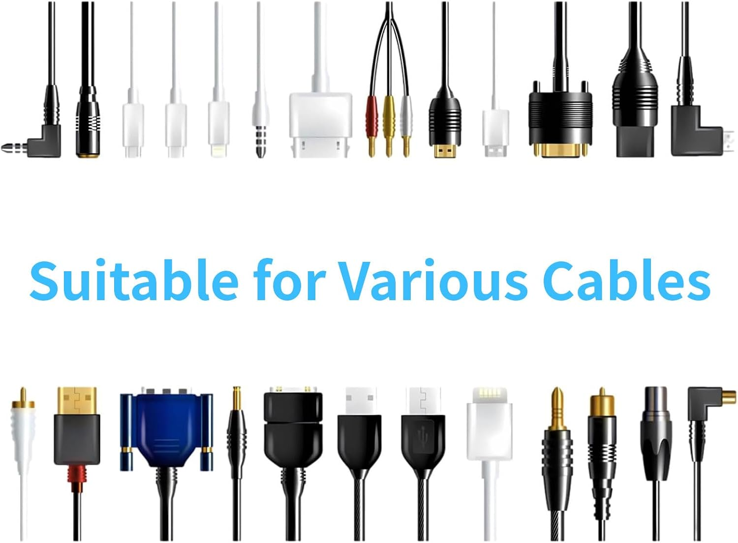 Rhoyee 50 PCS Clear Cable Clips with Strong Adhesive &ndash; Wire Holder Cord Organizer for Wall, Desk, Car, Home Office &ndash; Self-Adhesive Cable Management Clips for TV, PC, USB Cords (1.57X0.59X0.45In) image number 4