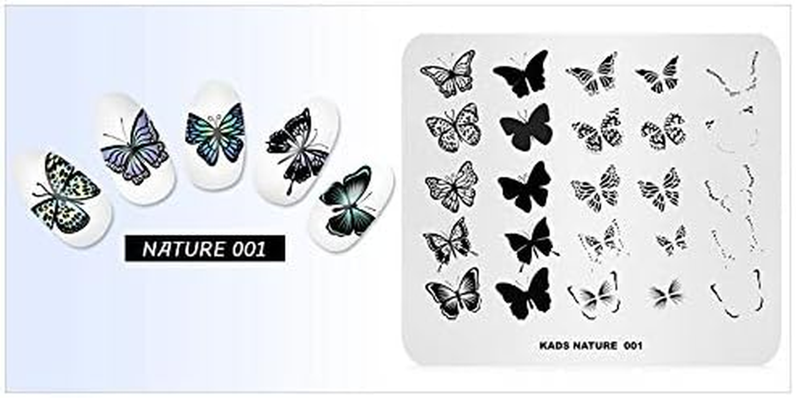 Alexnailart Nail Stamping Plate Butterfly Nail Art Stamp Template DIY Image Template Manicure Stamping Plate Stencil Tools (NA001) image number 4