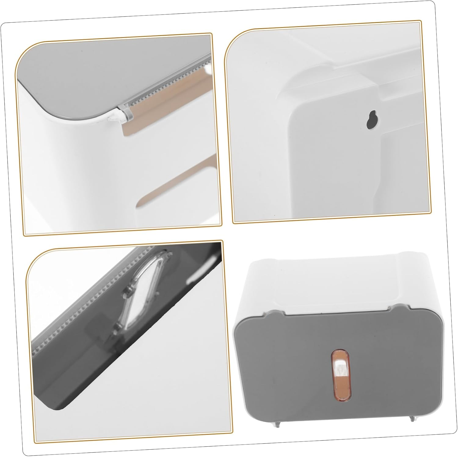 Homoyoyo Wall Mounted Tissue Box for Bathroom Kitchen No Drill Paper Towel Dispenser Holder Automatic Touchless Tissue Holder image number 3