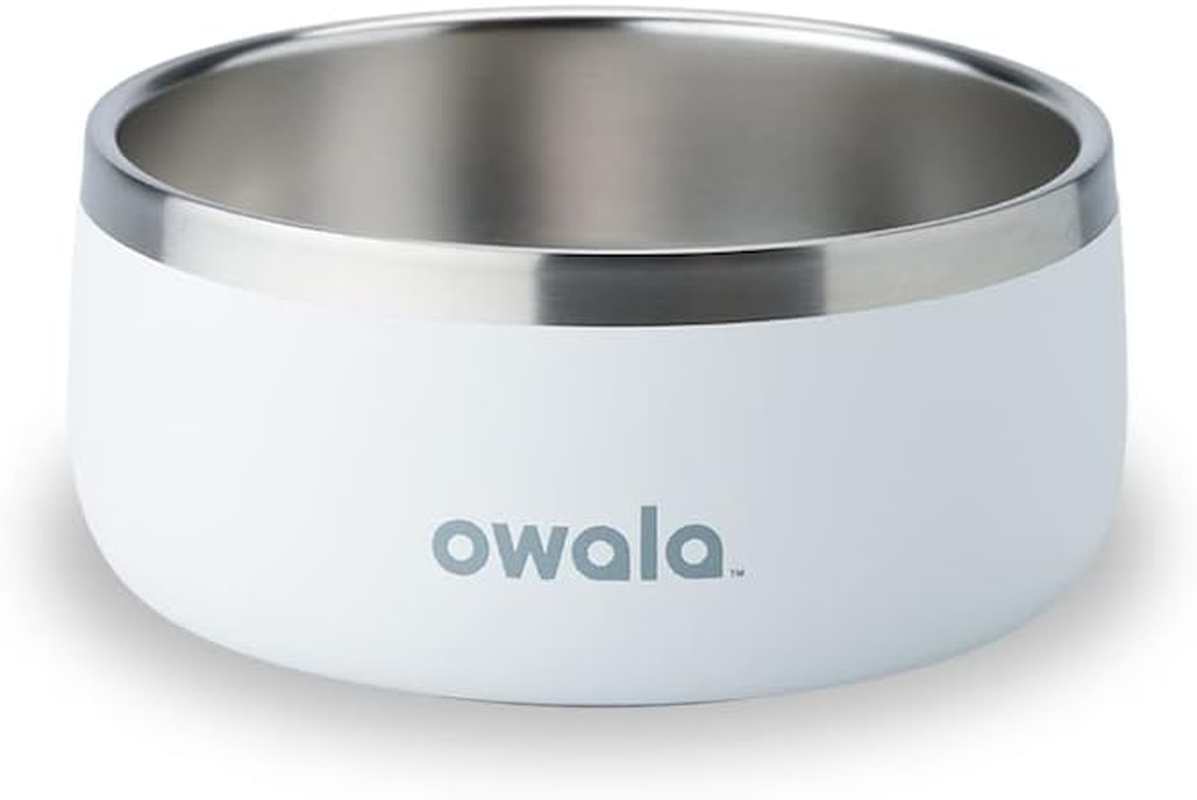 Owala Pet Bowl - Durable Stainless Steel, Food and Water Bowl for Dogs, Cats, and All Pets, Non-Slip Base, 24Oz, Black (Very, Very Dark) image number 1