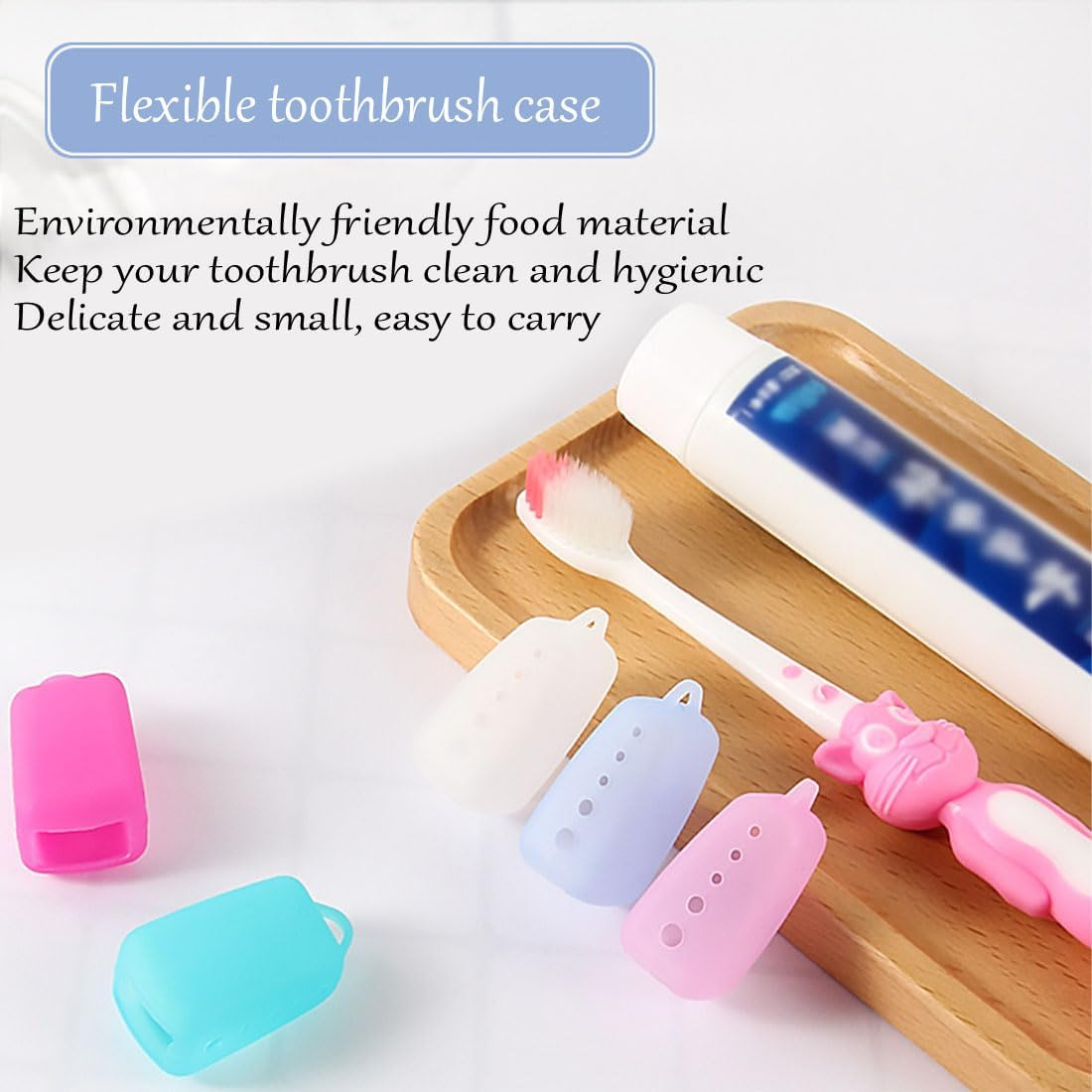 12Pcs Silicone Toothbrush Head Cover, Small and Portable, Ideal for Protecting Oral Hygiene and Toothbrush Life image number 1
