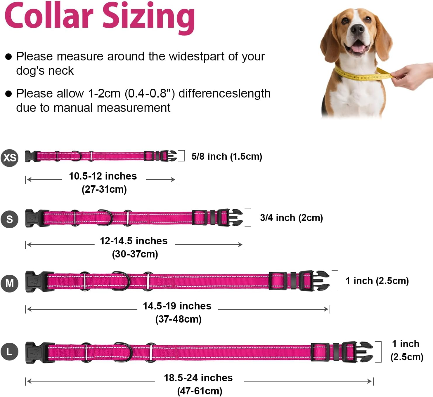 Padded Martingale Collar for Dogs | Neoprene Martingale Dog Collars | Reflective Nylon Martingale Collar | Adjustable Dog Martingale for Small Medium and Large Dogs image number 5