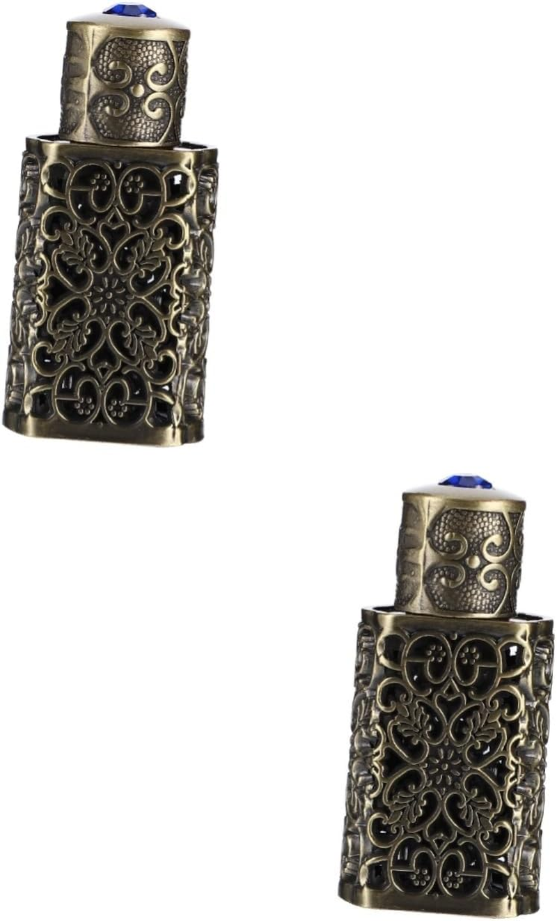 2Pcs Metal Essential Oil Bottle Spray Bottle for Perfume Leakproof Travel Toiletries image number 2