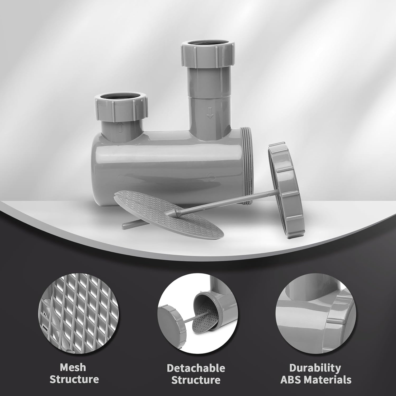 Moyretty Universal Shampoo Bowl Sink Hair-P Trap, Beauty Barber Salon Equipment PVC Material Easy Clean(1 Pack)