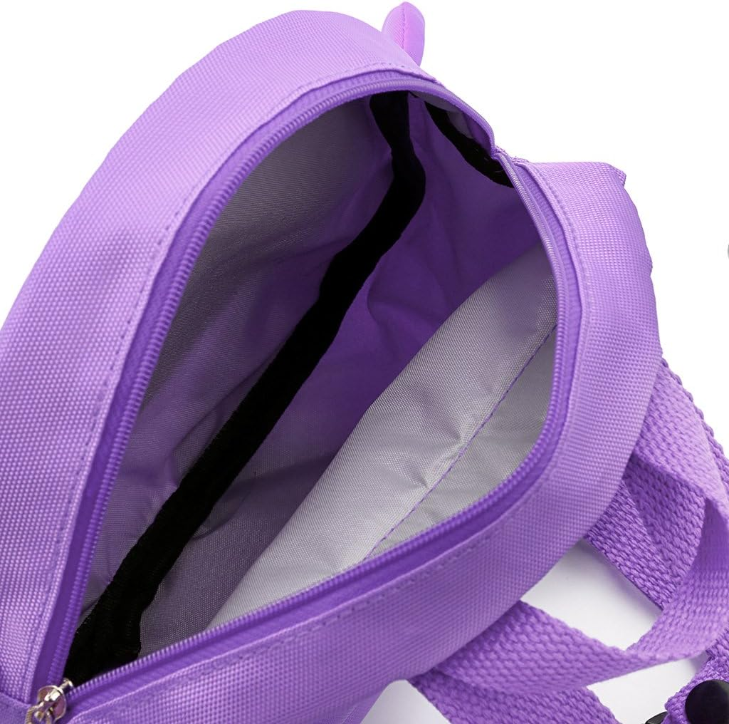 Hipiwe Baby Toddler Walking Safety Backpack Little Kid Boys Girls Anti-Lost Travel Bag Harness Reins Cute Cartoon Penguin Mini Backpacks with Safety Leash for Baby 1-3 Years Old, Purple, - Pink image number 4