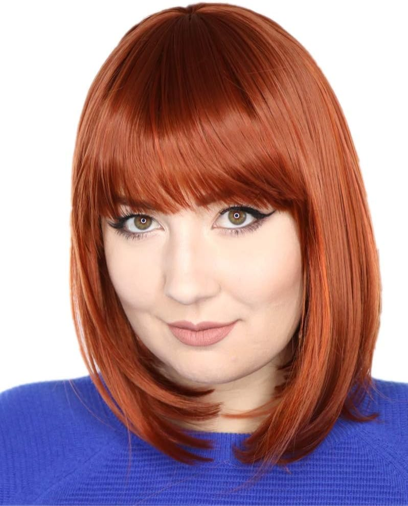 Prettyland C1415 Women'S White Bob Medium Length Short Natural Wig Matte Smooth Daily Date a Live Anemie Short Wig