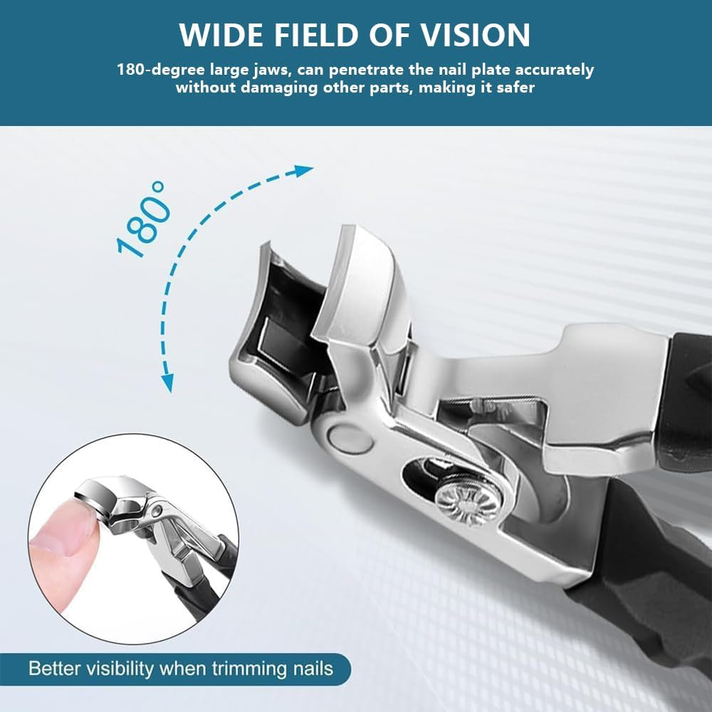 HYAVIA Long Handle Pro Toenail Clippers, 2025 New Nail Clippers for Seniors Nail Clippers for Thick Toenails, Wide Jaw Opening Toe Nail Cutter Curved Toenail Clippers for Senior Men Women (2PCS) image number 6