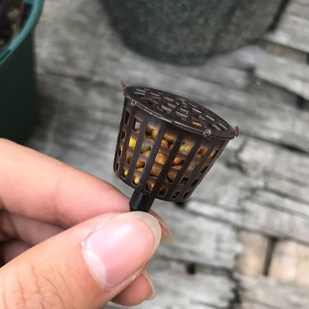 Kisangel 10Pcs Plastic Bonsai Fertilizer Boxes with Lids, Large and Small Gardening Fertilizer Containers for Slow Release Manuring, Orchid and Mini Planting Basket Set for Home Balcony image number 4