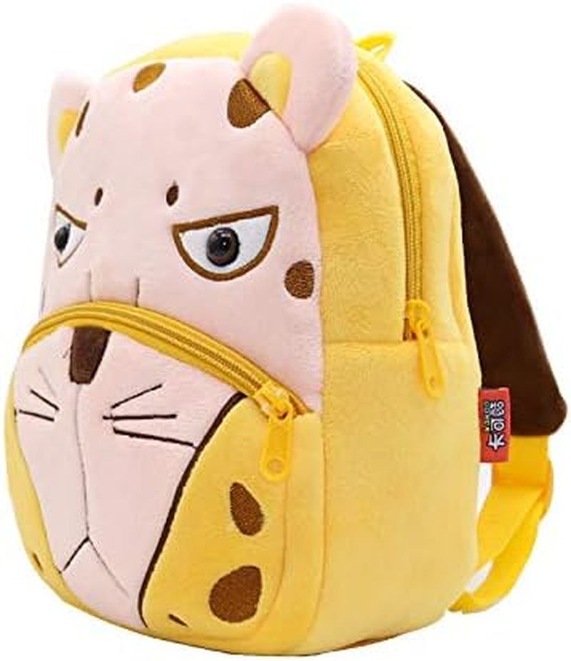 KISSOURBABY Zoo Toddler Kids Backpacks Cute Plush Animal Backpacks for Girls - Black Cat image number 2