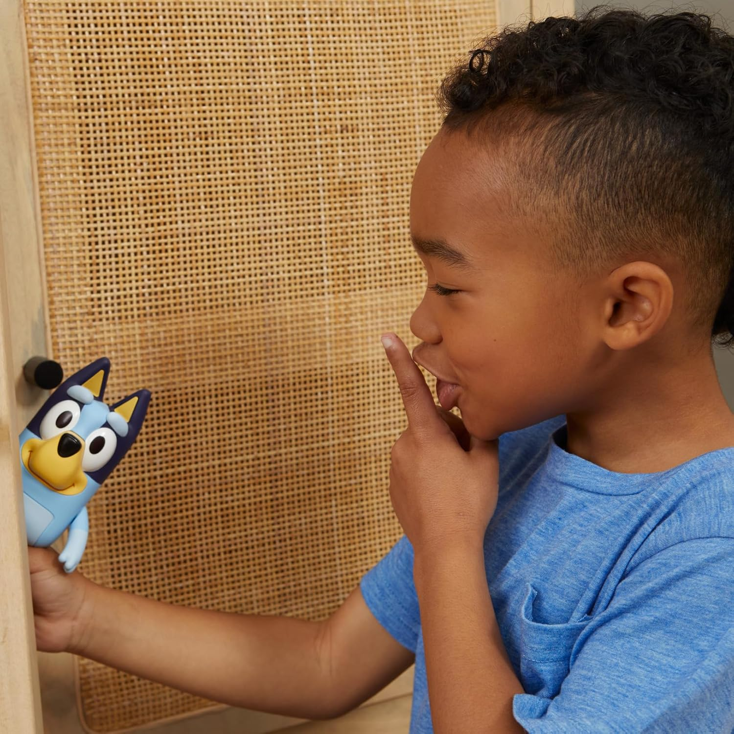 Bluey Hide & Seek Game, Hide the Bluey Figure and Press Her Nose to Start the Built-In Timer, Bluey Talks and Giggles to Help Kids Find Her, When Found, Kids Can Dance to Bluey'S Theme Song image number 2