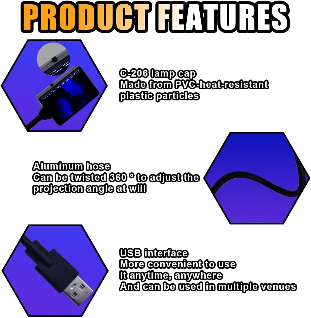 Car Roof Star Night Light, USB Star Projector Night Light, Portable Adjustable Romantic LED Car Interior Ambient Light, Plug and Play for Car, Bedroom, Party (Violet Blue)