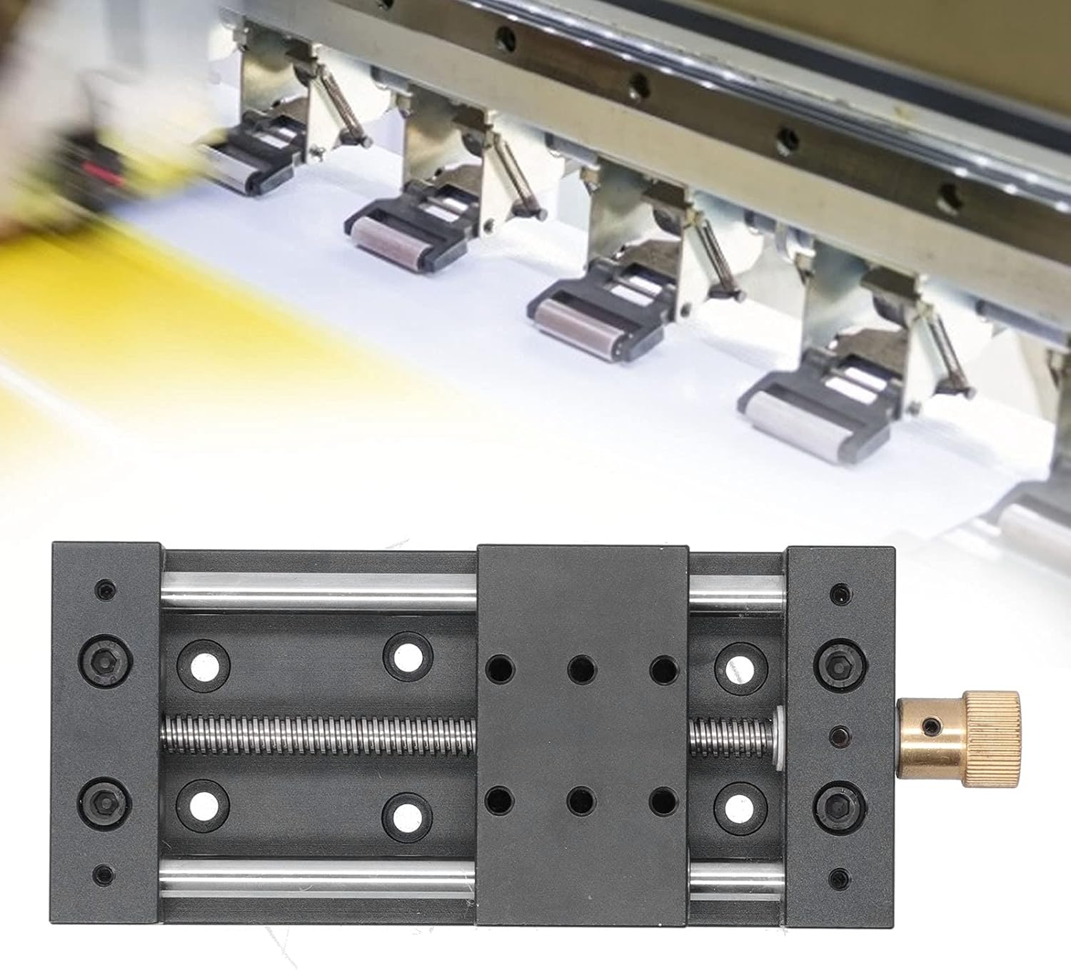 Linear Stage Table, 75Mm M5 Stroke Aluminum Alloy CNC Linear Stage Motion Actuator Sliding Table Linear Rail Guide Rail Stage with Base Stepper Motor for CNC Automation, 40 X 70Mm image number 5