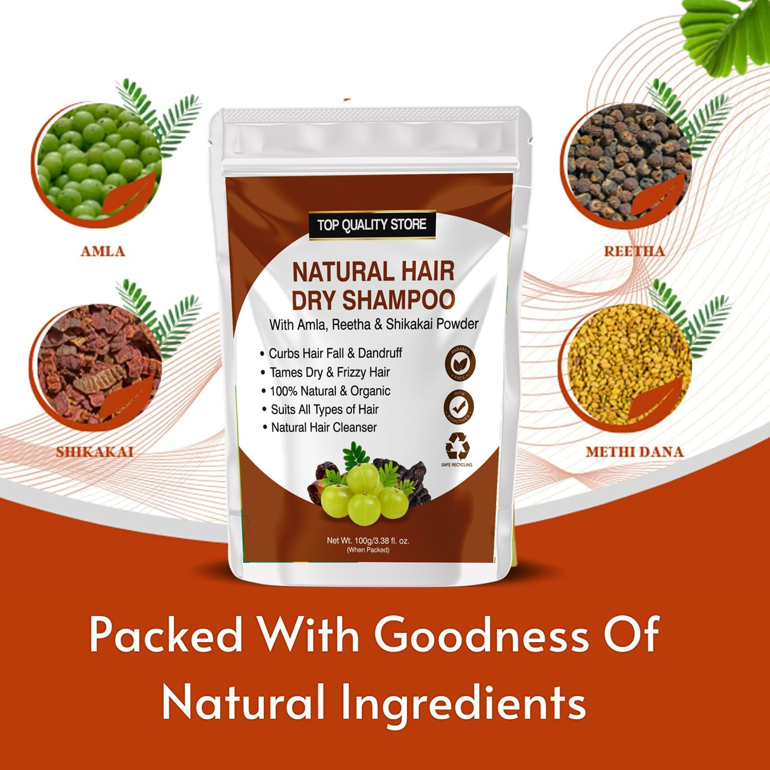 Hair Growth Shampoo with Amla, Reetha, Shikakai and Methi Dana image number 2