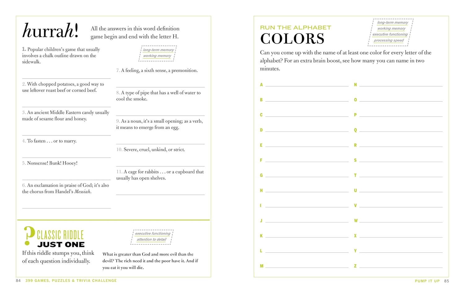 399 Games, Puzzles & Trivia Challenges Specially Designed to Keep Your Brain Young. image number 1