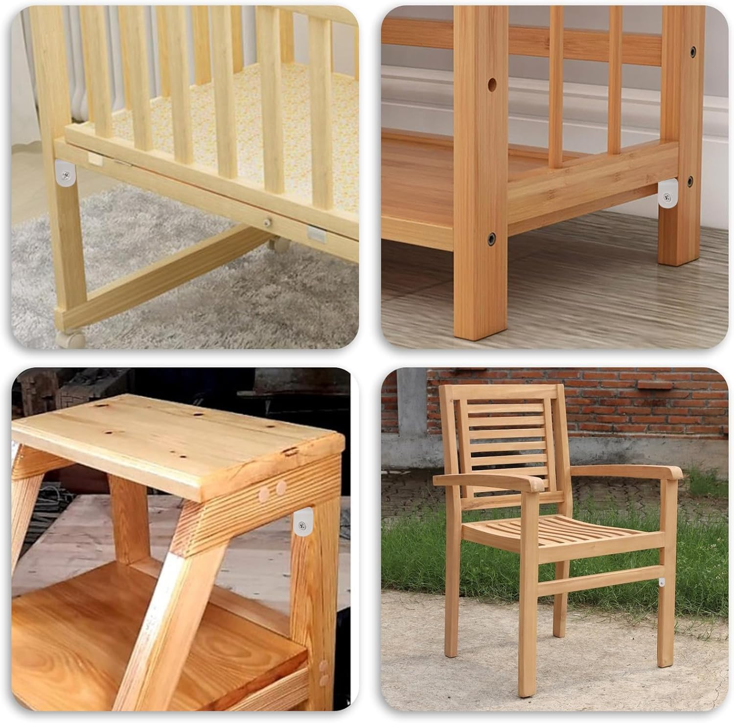 20Pcs L Bracket Corner Brace with Screws, 90 Degree Corner Braces, Stainless Steel image number 5