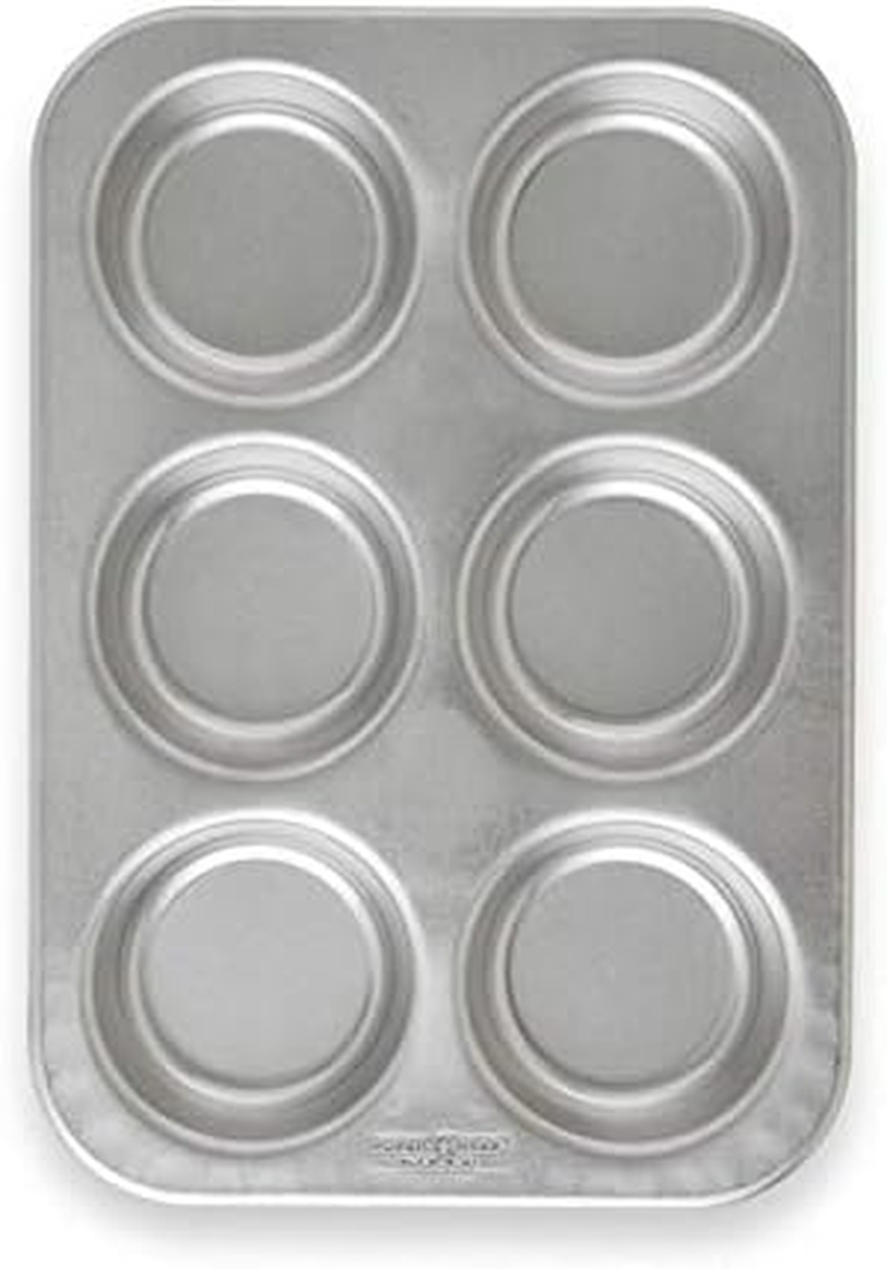 Nordic Ware USA Natural Aluminium 6-Cup Jumbo Coffee Shop Muffin Pan, 37.5 X 25.5 X 4 Cm image number 3