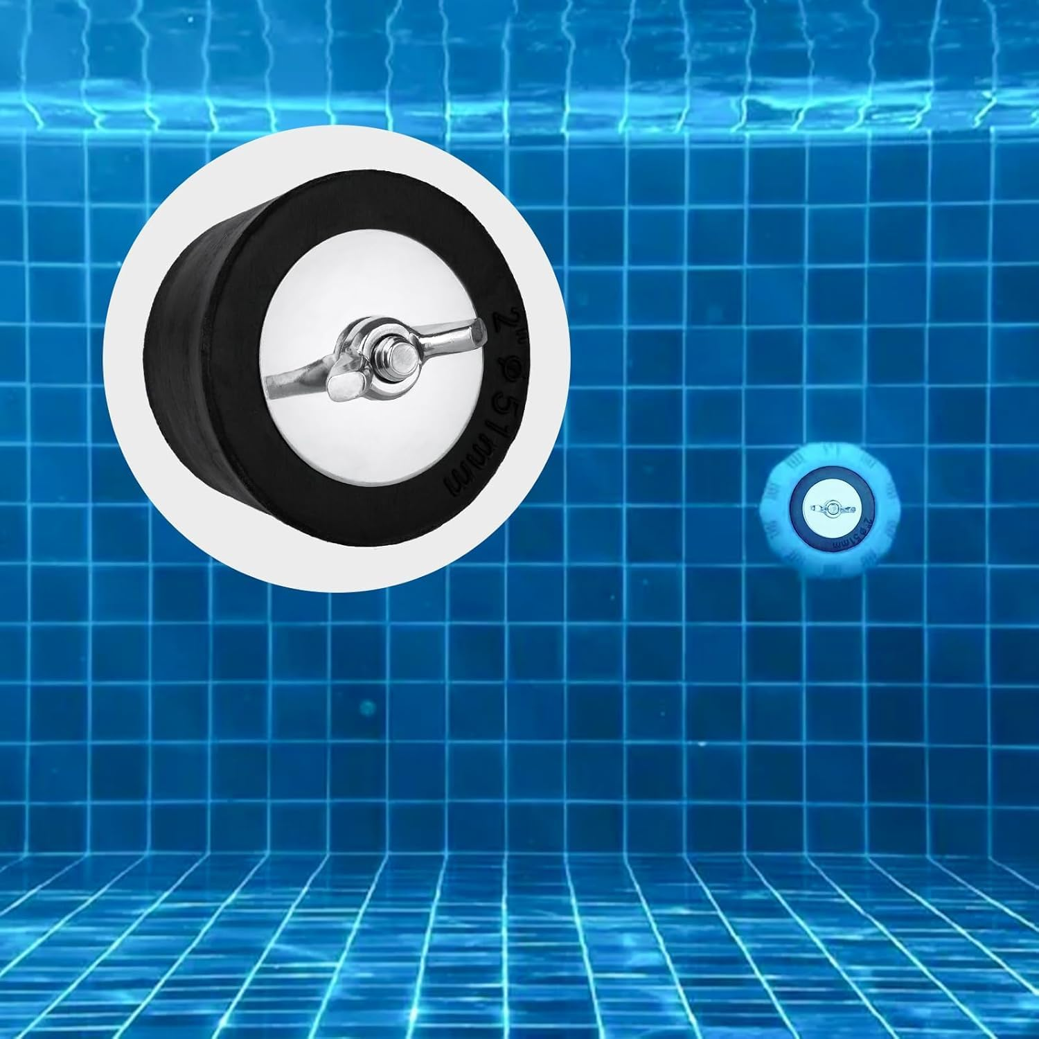 ADKUN Pool Winterizing Plug Premium 2" to 2.5" Swimming Pool Winter Expansion Plugs with SS Screw, Stainless Steel Bolts, Heavy Duty Rubber(2.5 Inch) image number 3