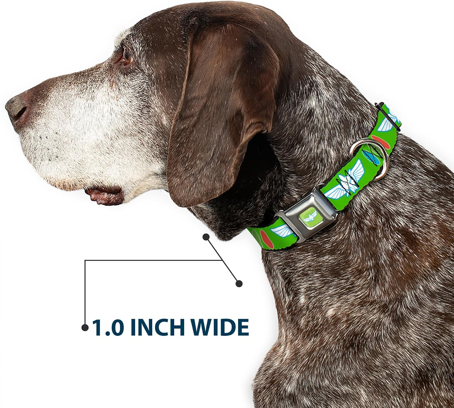 Dog Collar Seatbelt Buckle Toy Story Buzz Lightyear Bounding Space Ranger Logo Buttons 15 to 26 Inches 1.0 Inch Wide image number 6